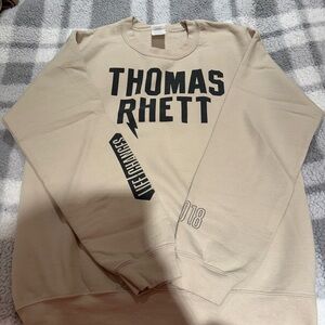 Gildan Beige Thomas Rhett Crewneck Sweatshirt